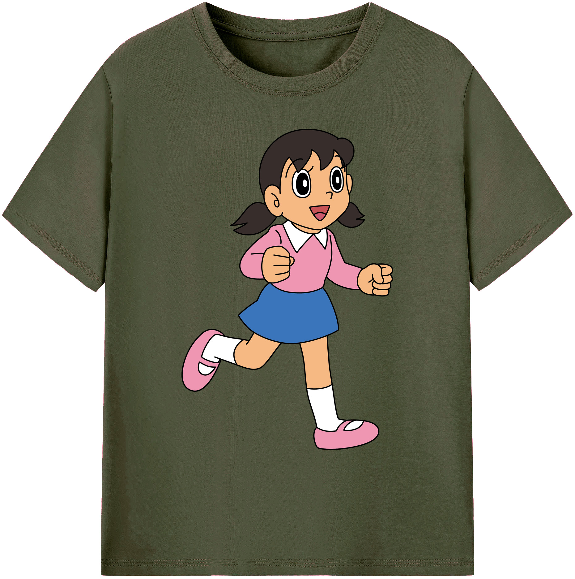 （画像用） ドラえもん みなもと しずか Doraemon Shizuka Minamoto 綿100％ メンズ半袖Tシャツ｜肌触りやわらか＆通気性